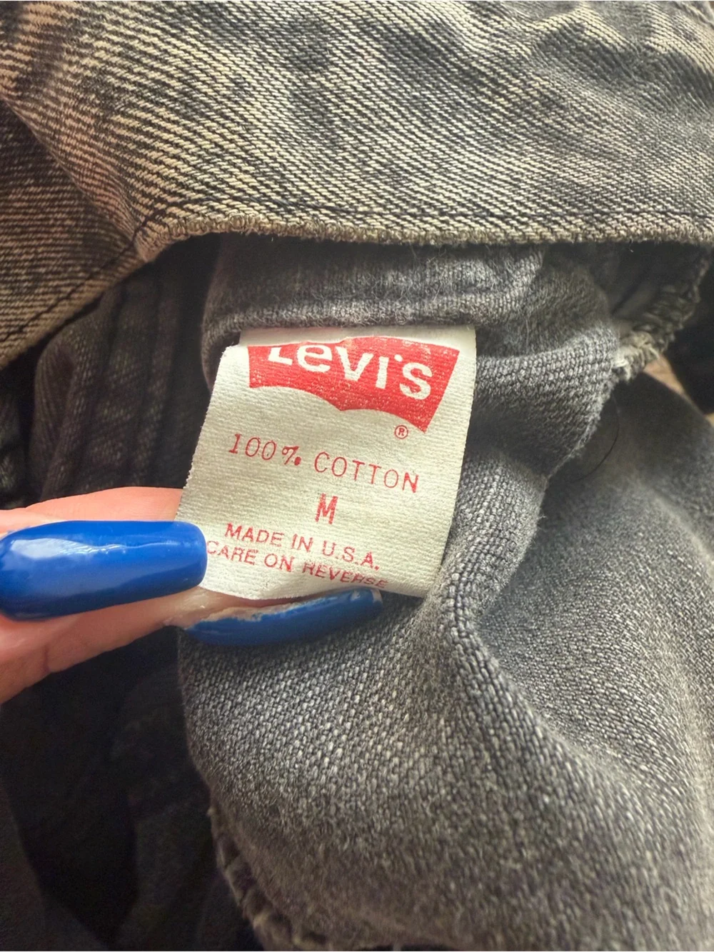 Levis Strauss Vintage Denim Jean Jacket Washed Black 70507 0253 Medium Button Up